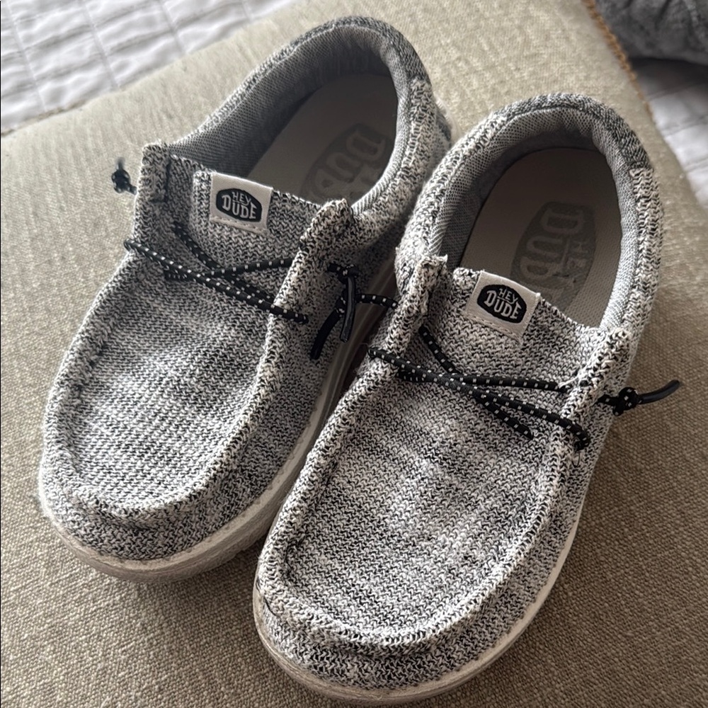 Hey Dude Textured Gray Slip-On Shoes